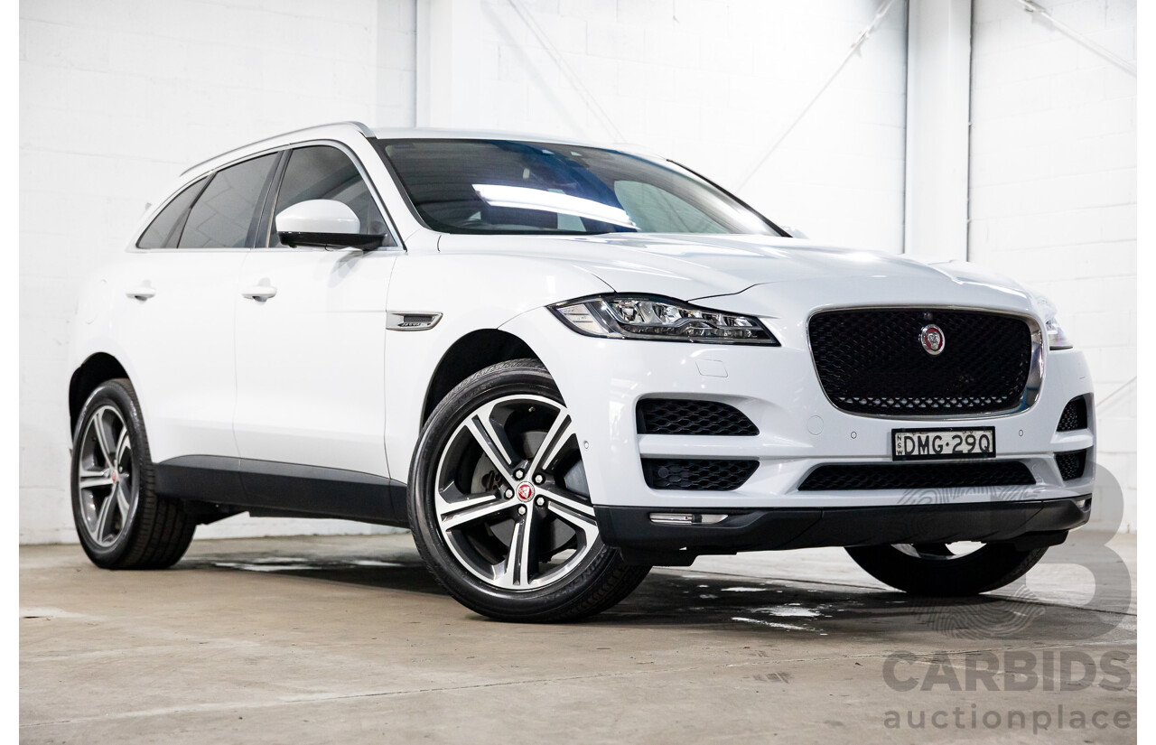 02/2017 Jaguar F-Pace 30d Portfolio (AWD) MY17 4d Wagon Glacier White Turbo Diesel V6 3.0L