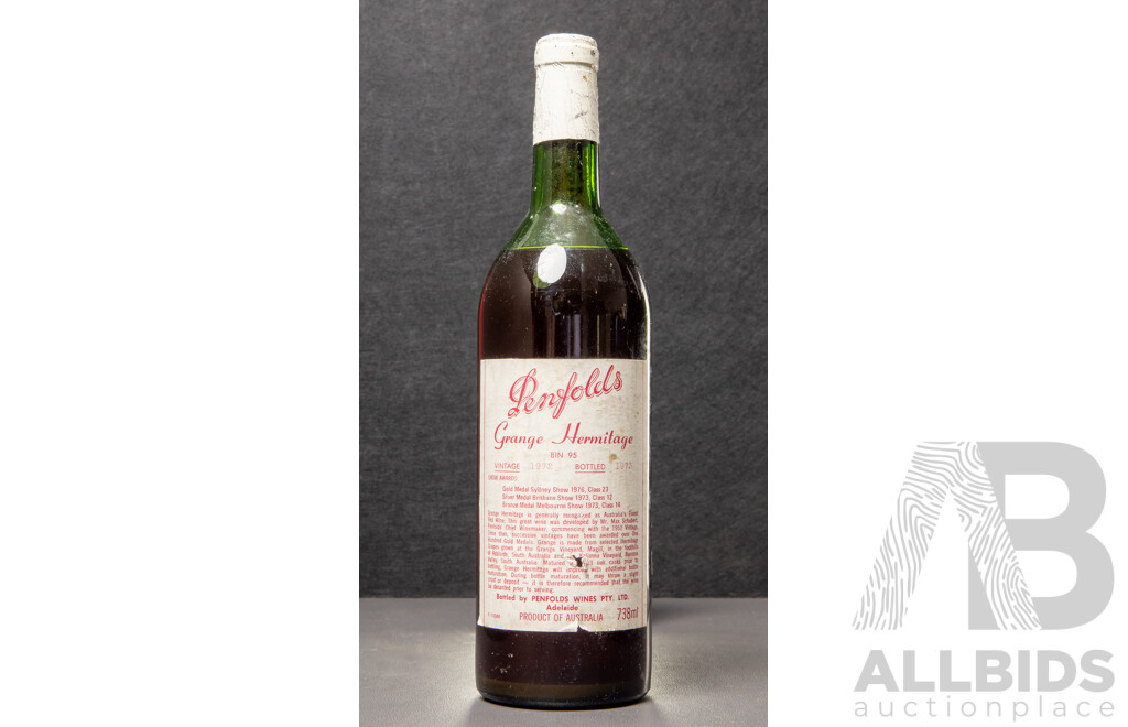 Penfolds Grange Hermitage Bin 95 Vintage 1972