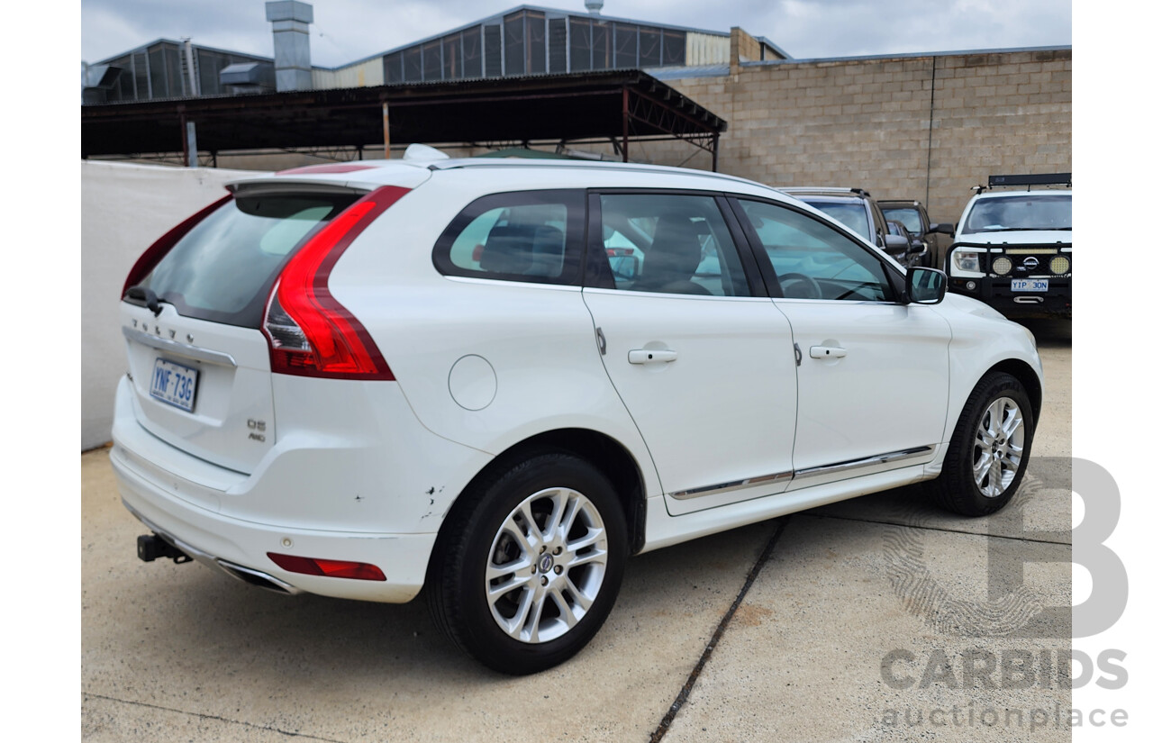 8/2014 Volvo Xc60 D5 Luxury DZ MY14 4d Wagon White 2.4L