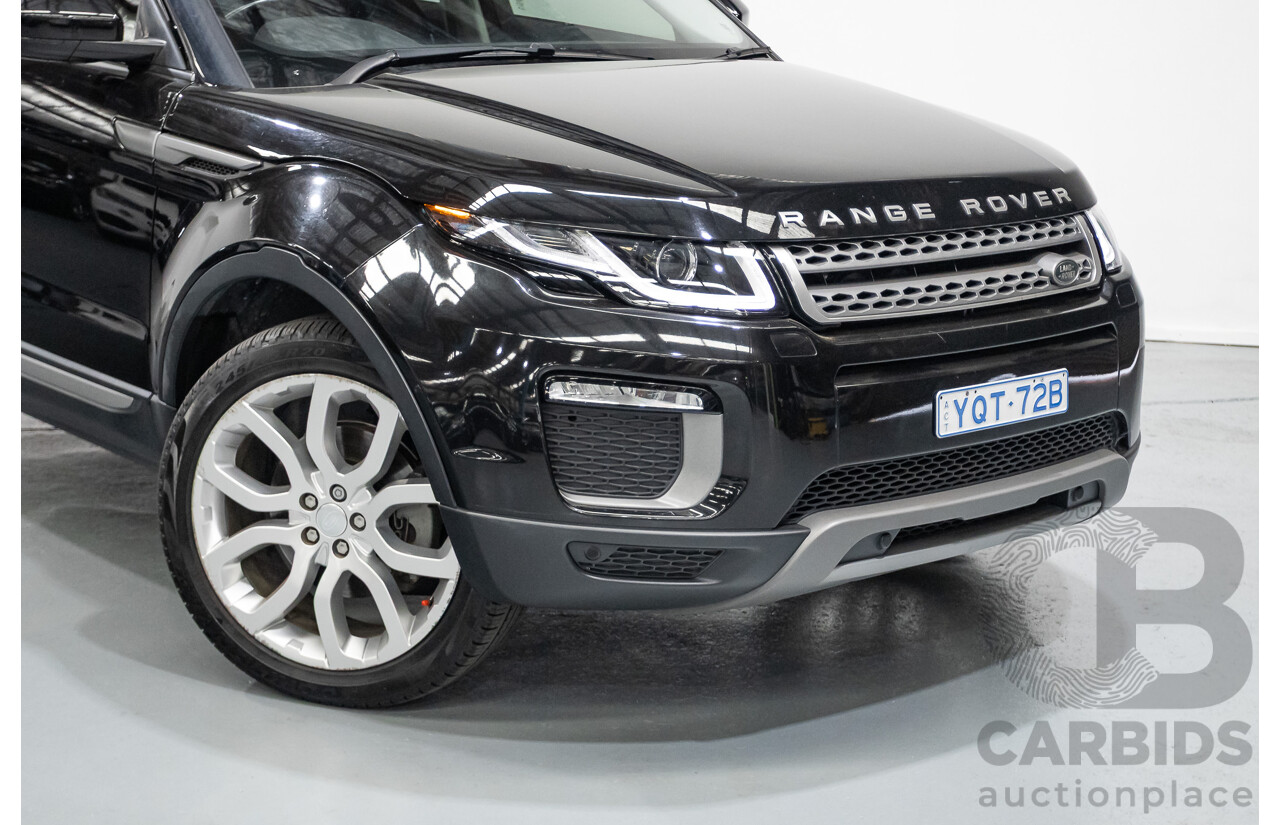 12/2016 Range Rover Evoque TD4 150 SE (AWD) LV MY17 5D Wagon Santorini Black Metallic Turbo Diesel 2.0L