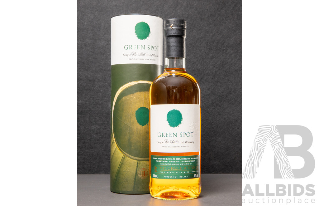 Boxed Mitchell & Son Green Spot Single Pot Still Irish Whiskey