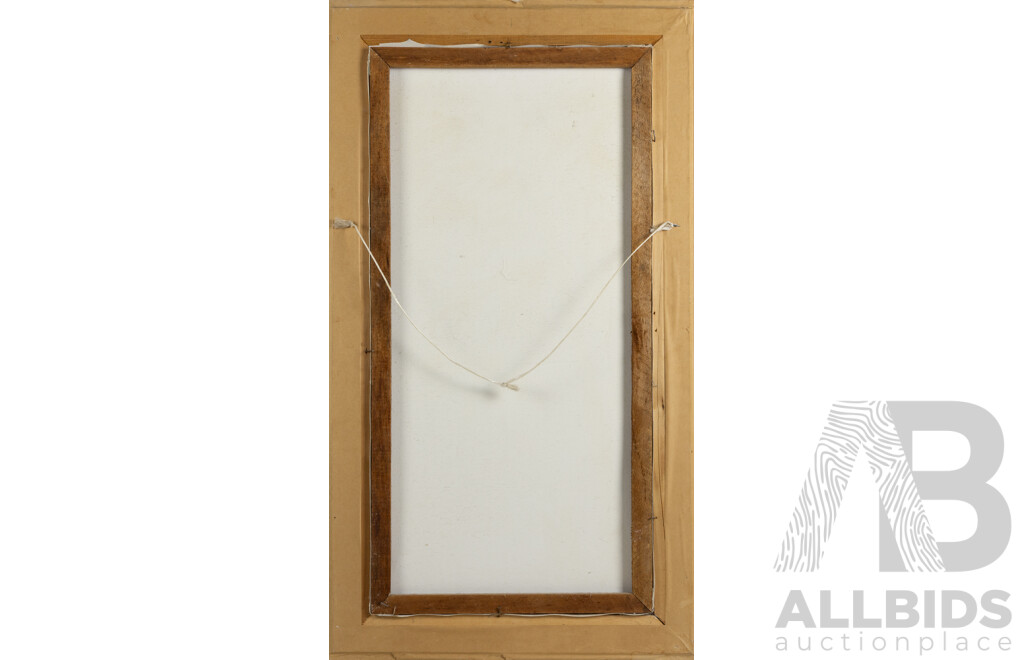 Artist Unknown, (20th Century, Asian School), Bamboo, Bugs and Butterfly, Original Vintage Ink and Wash on Canvas, 90 x 50 cm (frame)