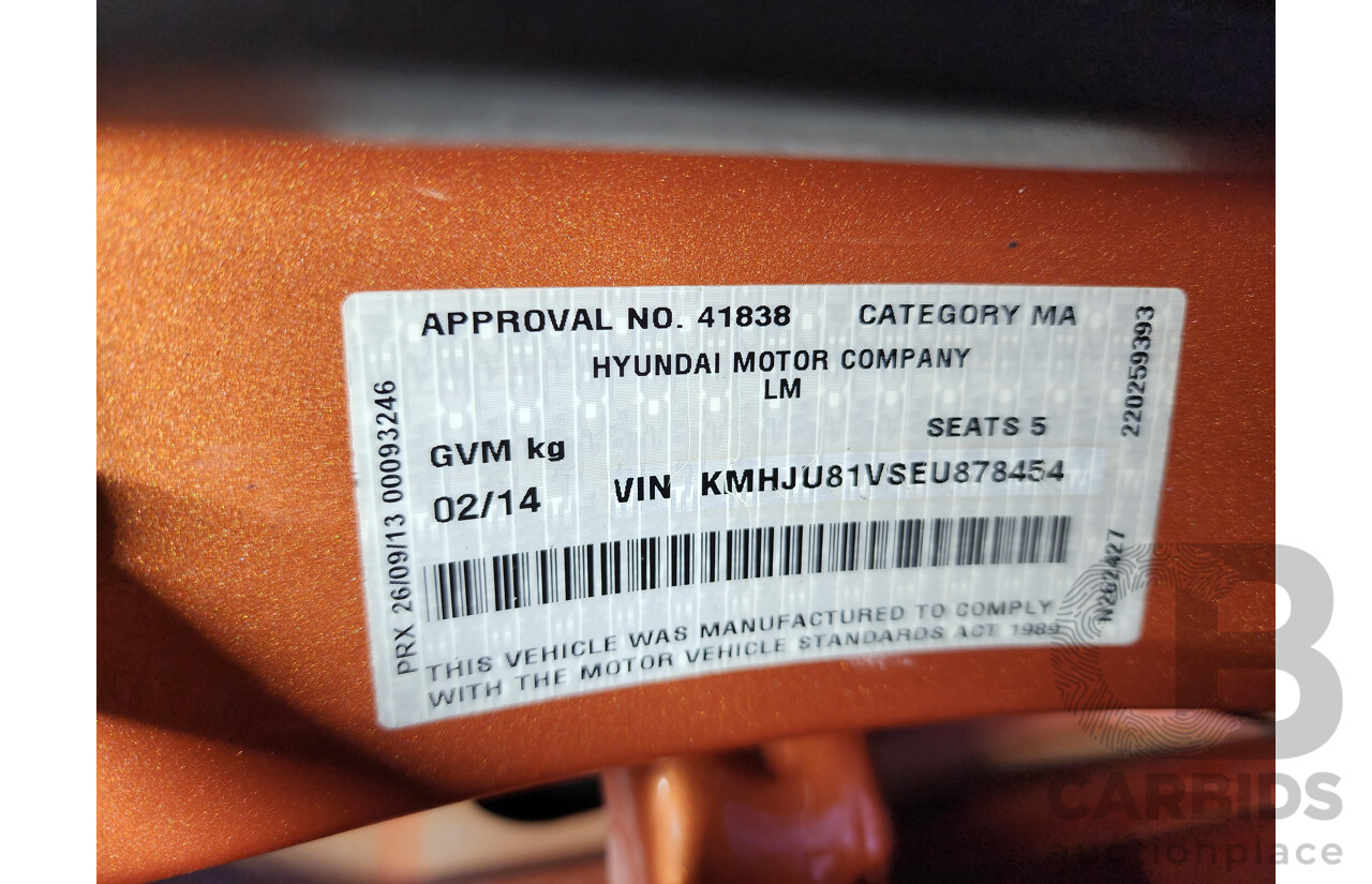 2/2014 Hyundai Ix35 Highlander (awd) LM SERIES II 4d Wagon Orange 2.0L