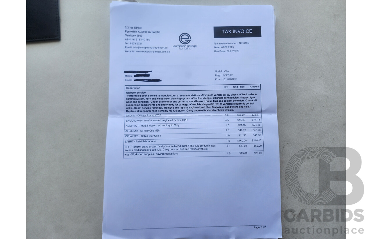 6/2014 Renault Clio Expression X98 5d Hatchback Grey 1.2L