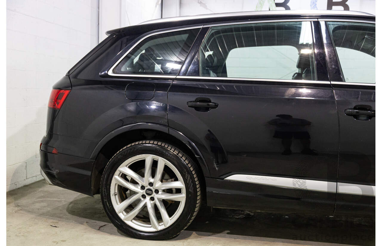 08/2017 Audi Q7 3.0 TDI Quattro (AWD) 4M MY18 4d Wagon Night Black Turbo Diesel V6 3.0L