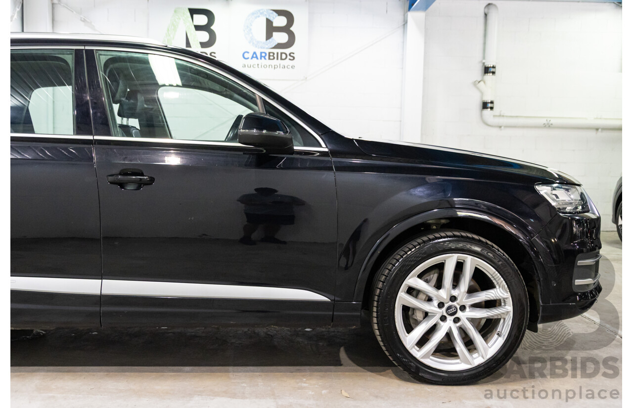 08/2017 Audi Q7 3.0 TDI Quattro (AWD) 4M MY18 4d Wagon Night Black Turbo Diesel V6 3.0L