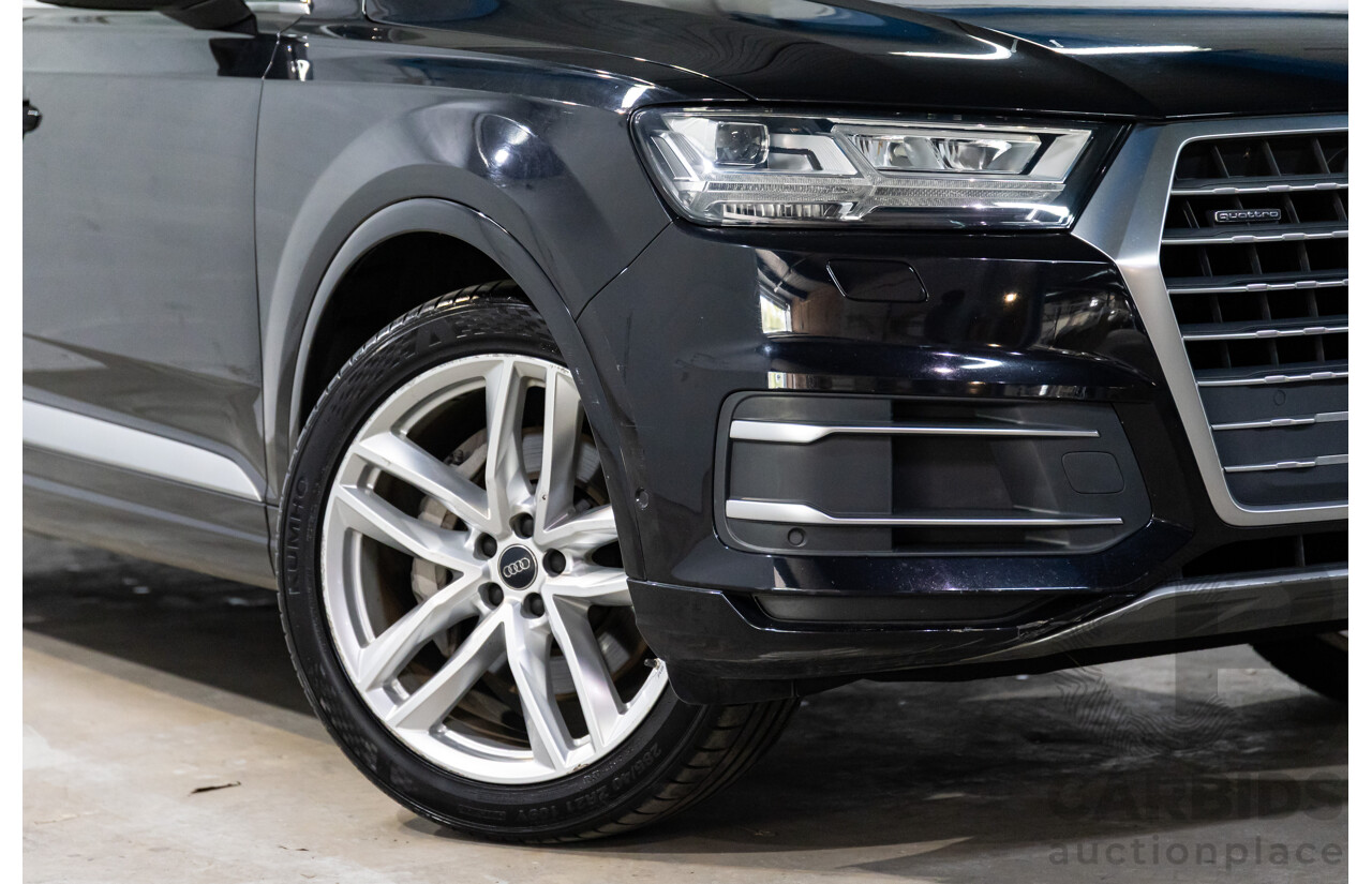 08/2017 Audi Q7 3.0 TDI Quattro (AWD) 4M MY18 4d Wagon Night Black Turbo Diesel V6 3.0L