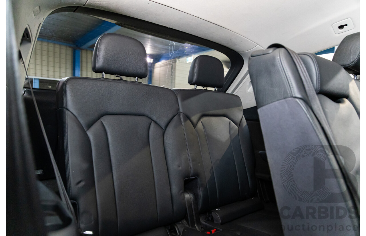 08/2017 Audi Q7 3.0 TDI Quattro (AWD) 4M MY18 4d Wagon Night Black Turbo Diesel V6 3.0L