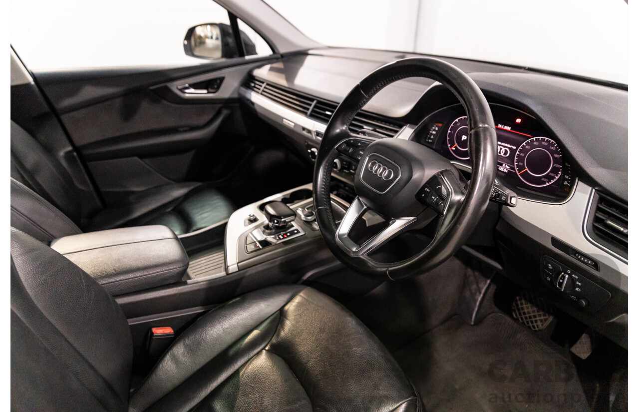 08/2017 Audi Q7 3.0 TDI Quattro (AWD) 4M MY18 4d Wagon Night Black Turbo Diesel V6 3.0L