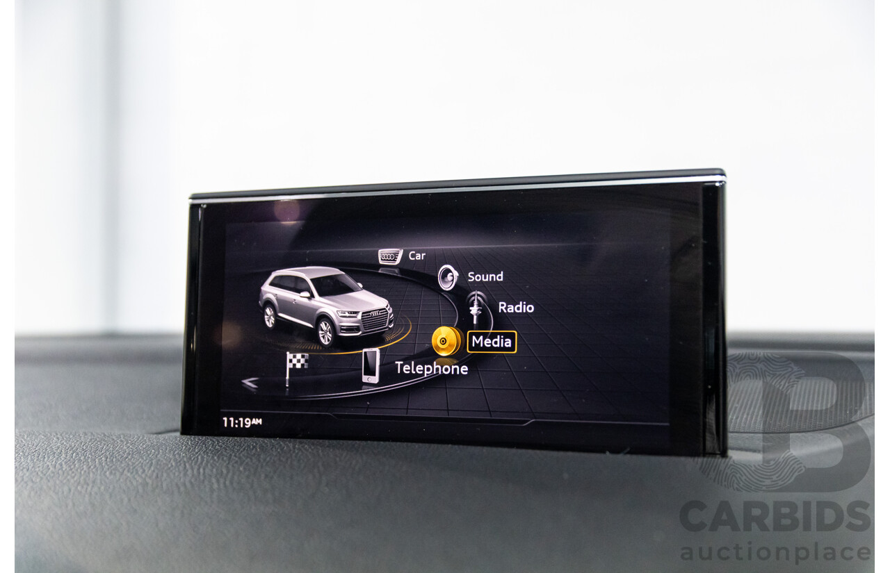 08/2017 Audi Q7 3.0 TDI Quattro (AWD) 4M MY18 4d Wagon Night Black Turbo Diesel V6 3.0L