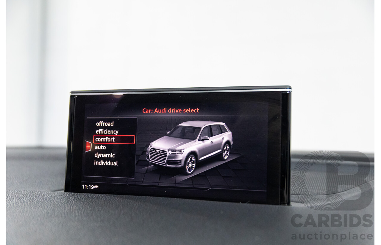 08/2017 Audi Q7 3.0 TDI Quattro (AWD) 4M MY18 4d Wagon Night Black Turbo Diesel V6 3.0L