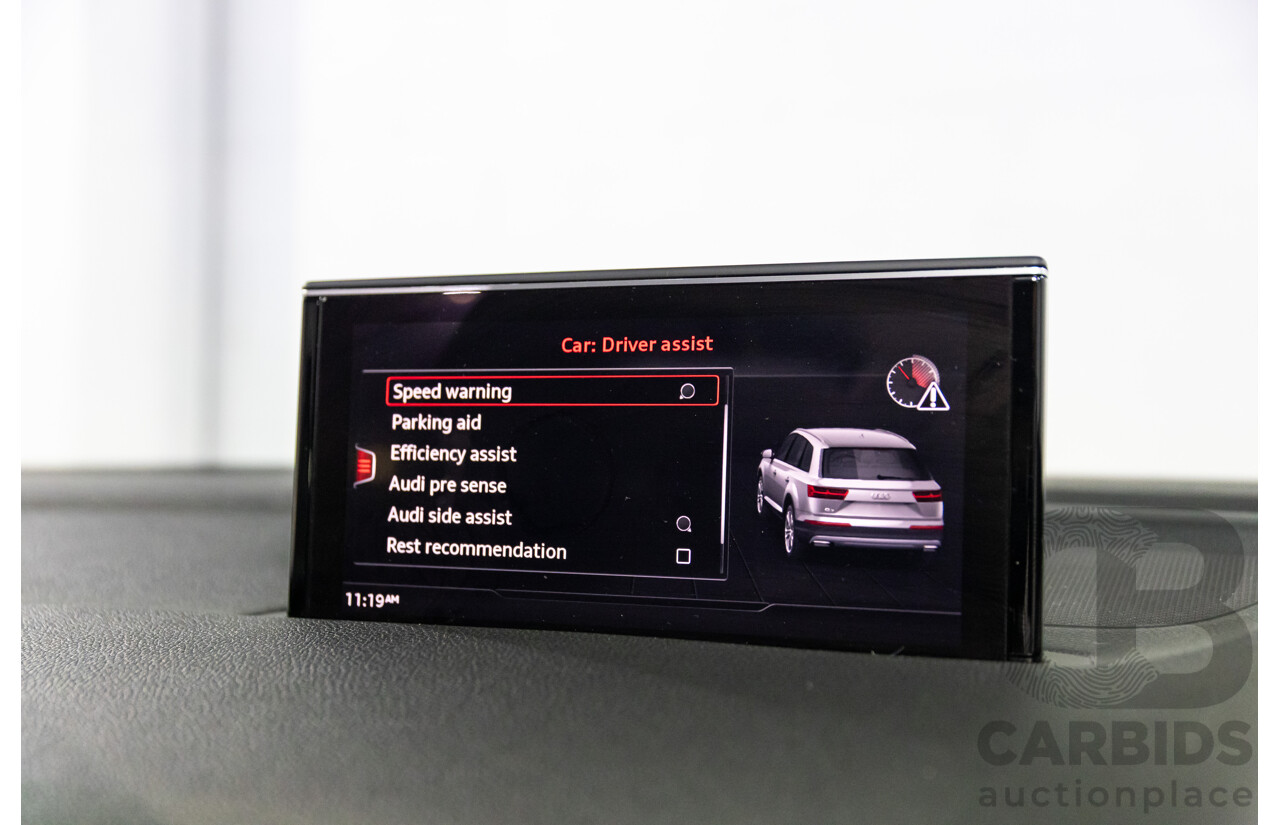 08/2017 Audi Q7 3.0 TDI Quattro (AWD) 4M MY18 4d Wagon Night Black Turbo Diesel V6 3.0L