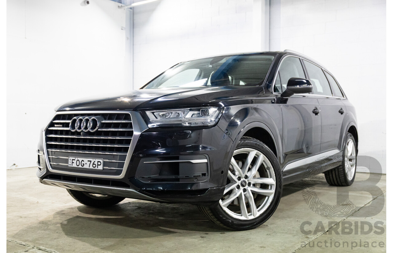 08/2017 Audi Q7 3.0 TDI Quattro (AWD) 4M MY18 4d Wagon Night Black Turbo Diesel V6 3.0L