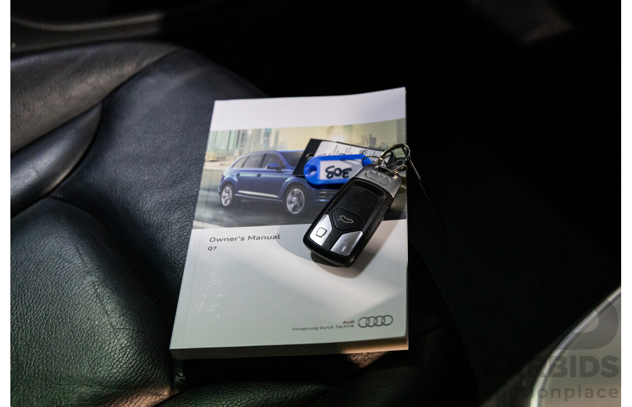 08/2017 Audi Q7 3.0 TDI Quattro (AWD) 4M MY18 4d Wagon Night Black Turbo Diesel V6 3.0L