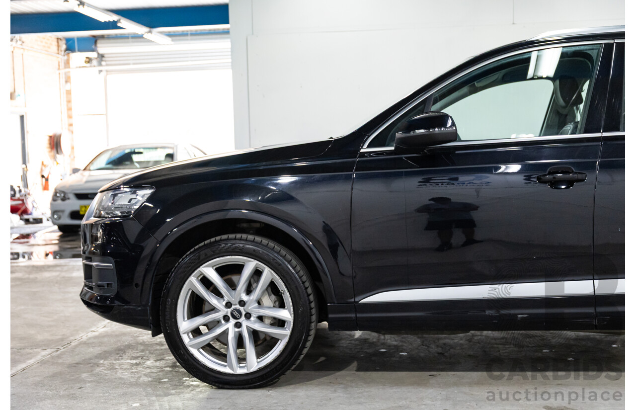 08/2017 Audi Q7 3.0 TDI Quattro (AWD) 4M MY18 4d Wagon Night Black Turbo Diesel V6 3.0L