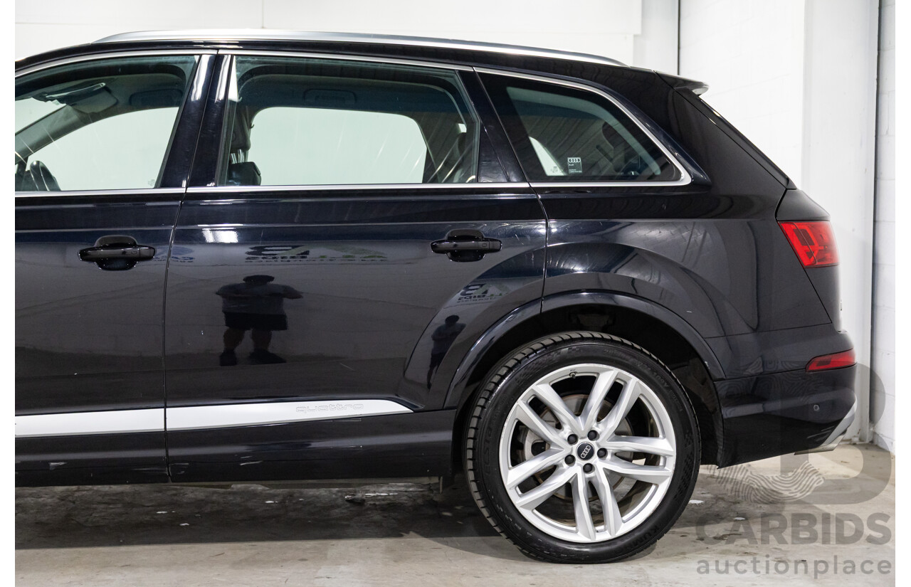 08/2017 Audi Q7 3.0 TDI Quattro (AWD) 4M MY18 4d Wagon Night Black Turbo Diesel V6 3.0L