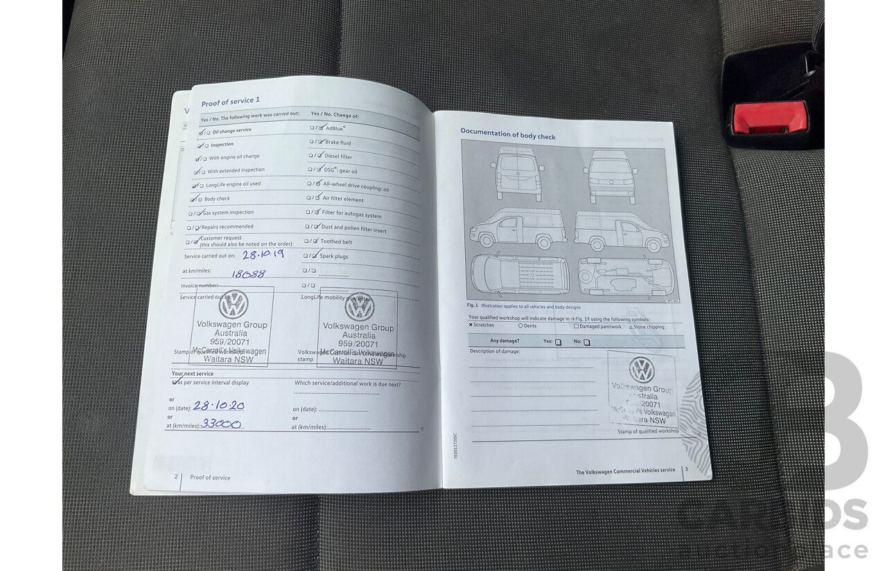 04/2019 Volkswagen Transporter TDI 340 SWB LOW FWD T6 MY19 Van Candy White 2.0L
