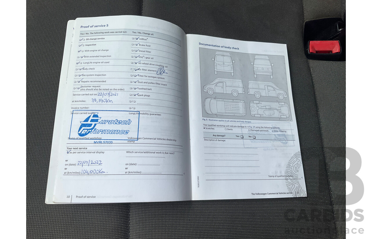 04/2019 Volkswagen Transporter TDI 340 SWB LOW FWD T6 MY19 Van Candy White 2.0L