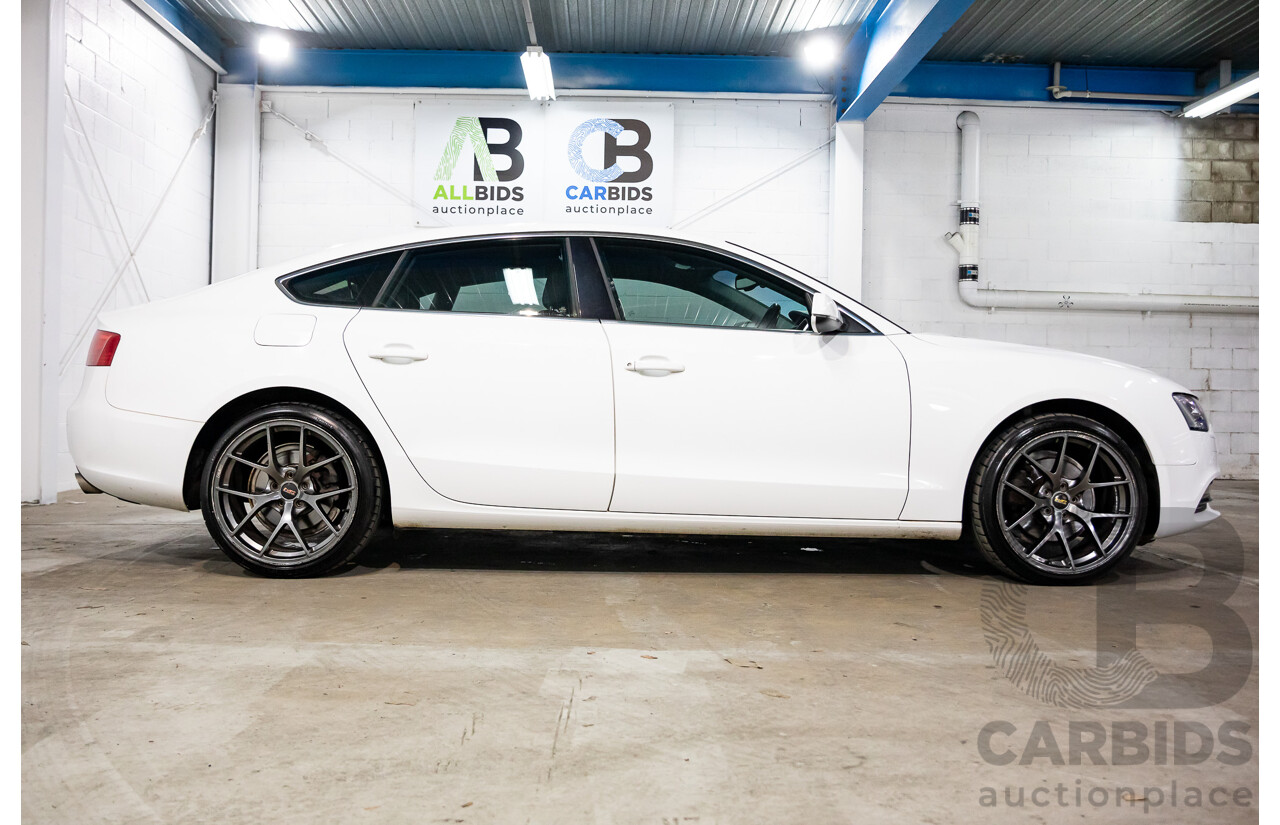 1/2012 Audi A5 Sportback 1.8 TFSI 8T MY12.5 5d Hatchback Ibis White Turbo 1.8L
