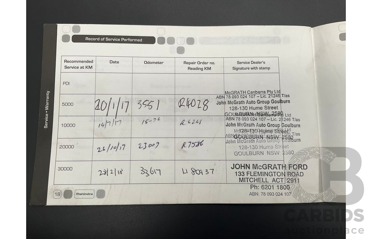 10/2016 Mahindra XUV500 (FWD) MY16 4d Wagon Diamond White Turbo Diesel 2.2L