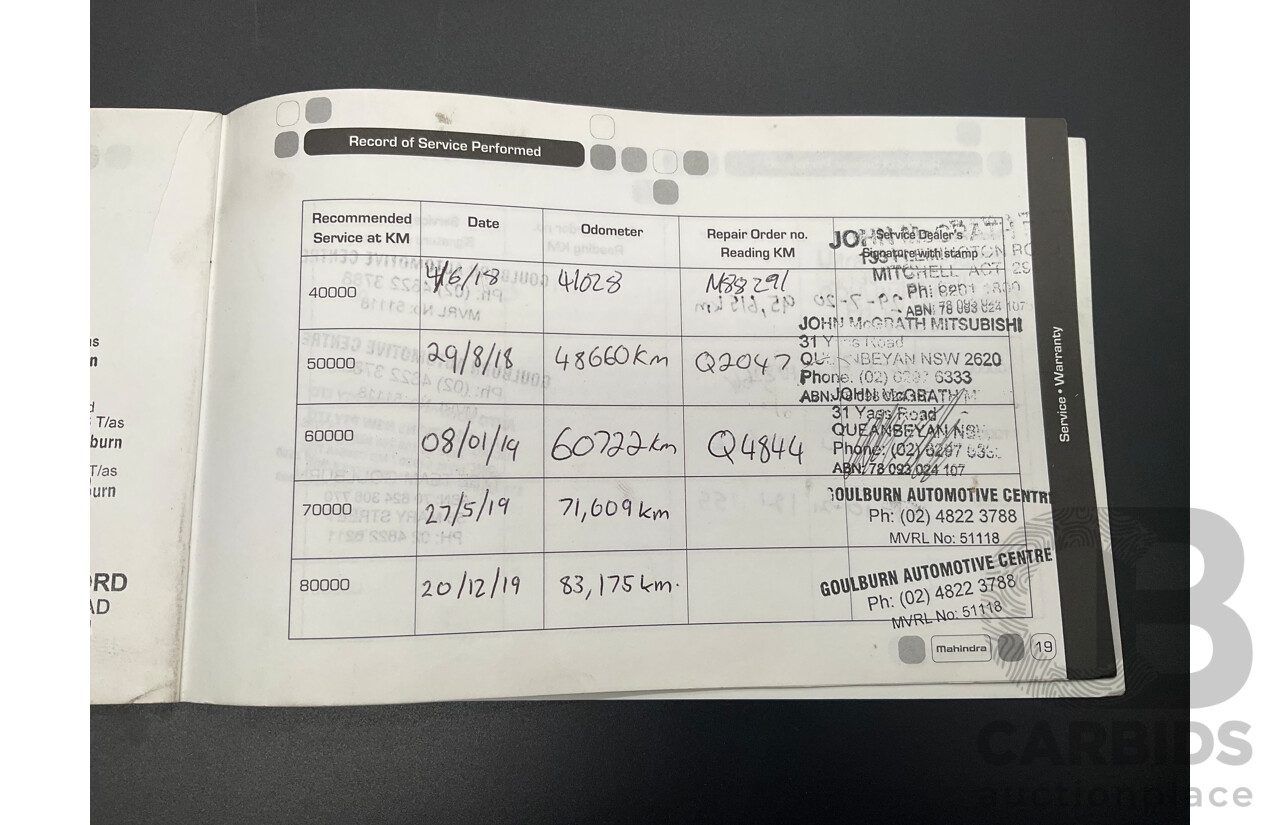 10/2016 Mahindra XUV500 (FWD) MY16 4d Wagon Diamond White Turbo Diesel 2.2L