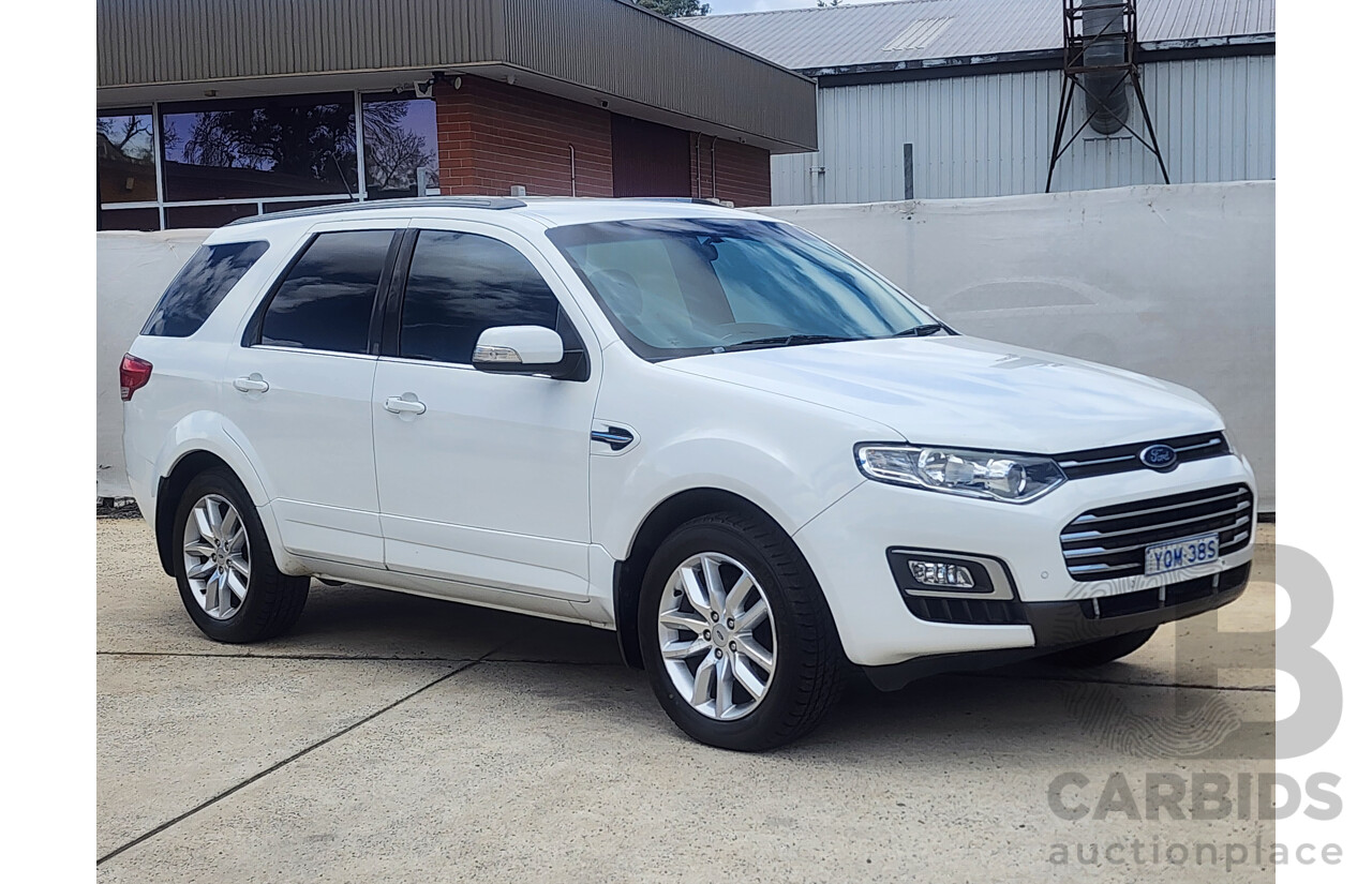 4/2015 Ford Territory TS (rwd) SZ MK2 4d Wagon White 2.7L