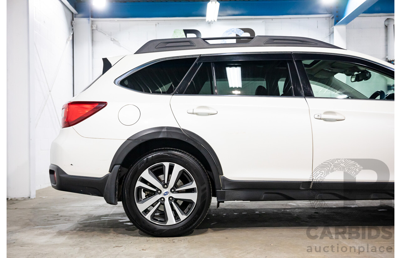 01/2018 Subaru Outback 2.5i Premium (AWD) MY18 4d Wagon Crystal White Pearl 2.5L