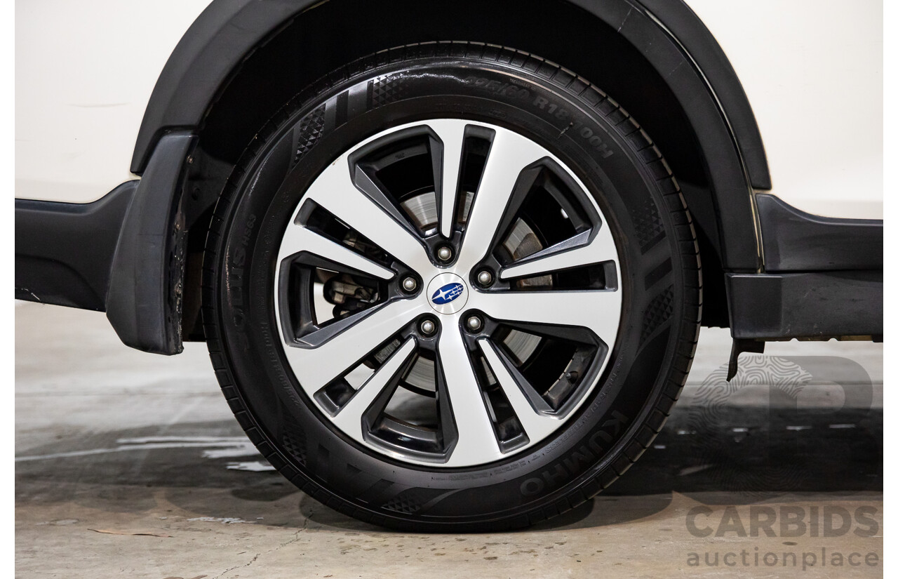 01/2018 Subaru Outback 2.5i Premium (AWD) MY18 4d Wagon Crystal White Pearl 2.5L