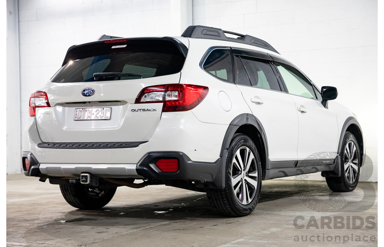 01/2018 Subaru Outback 2.5i Premium (AWD) MY18 4d Wagon Crystal White Pearl 2.5L