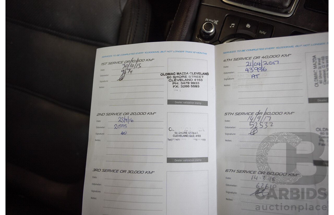 1/2015 Mazda 6 GT 6C MY15 4D Sedan Sonic Silver Twin Turbo Diesel 2.2L