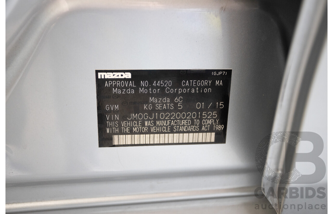 1/2015 Mazda 6 GT 6C MY15 4D Sedan Sonic Silver Twin Turbo Diesel 2.2L