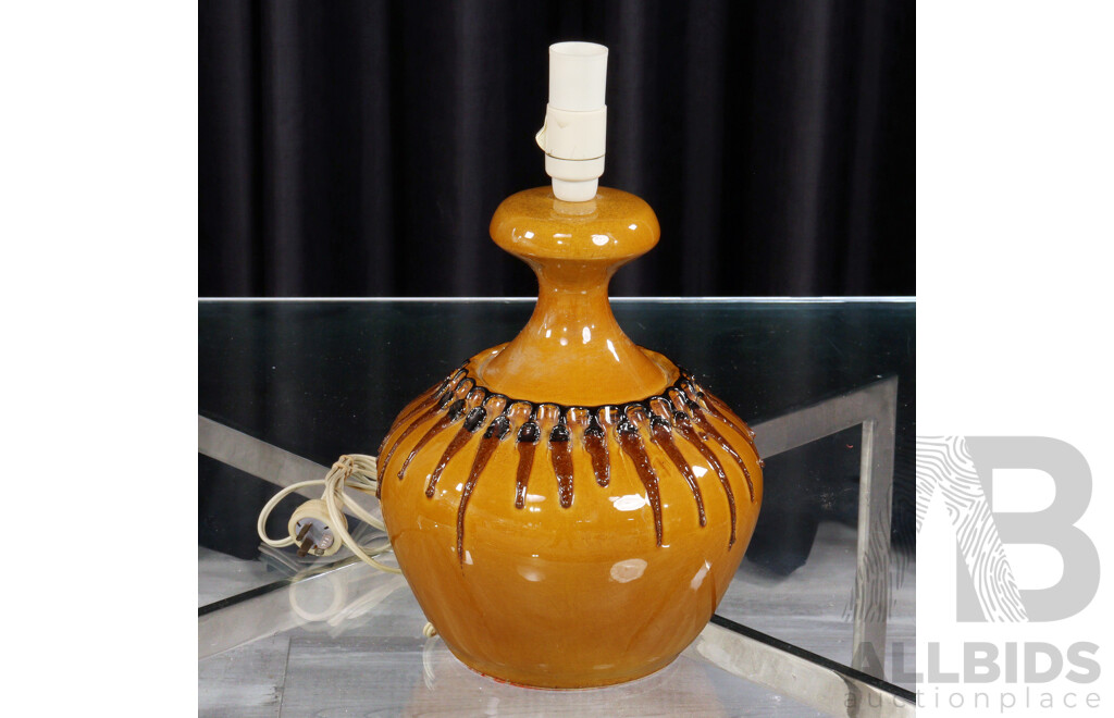 Vintage Glazed Ceramic Table Lamp