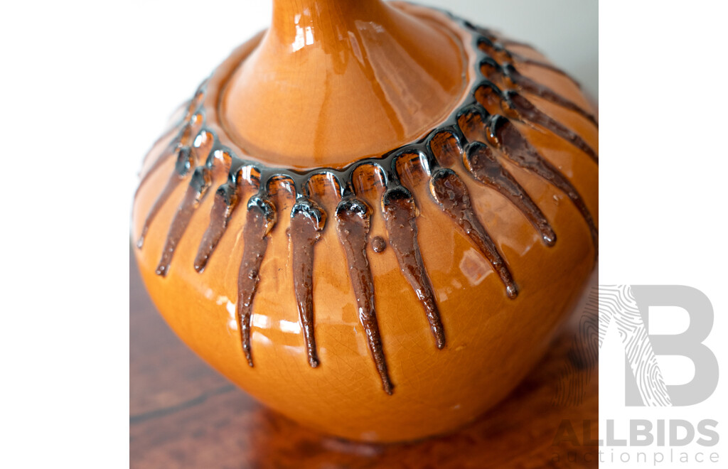 Vintage Glazed Ceramic Table Lamp