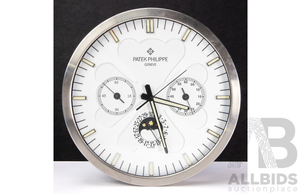 Large Reproduction Patek Philippe Advertising Wall Clock