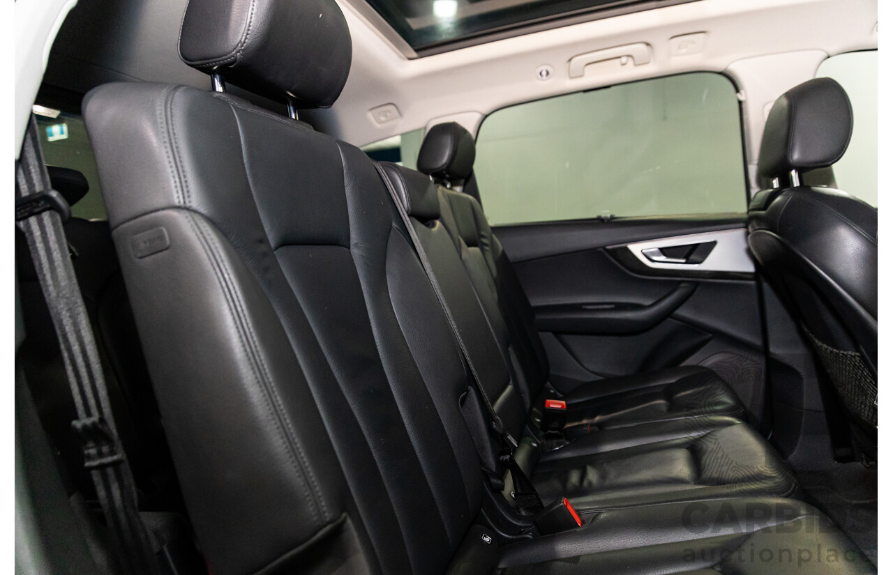 08/2018 Audi Q7 3.0 TDI Quattro (160kW AWD) 4M MY18 4d Wagon Carrara White Turbo Diesel V6 3.0L - 7 Seater