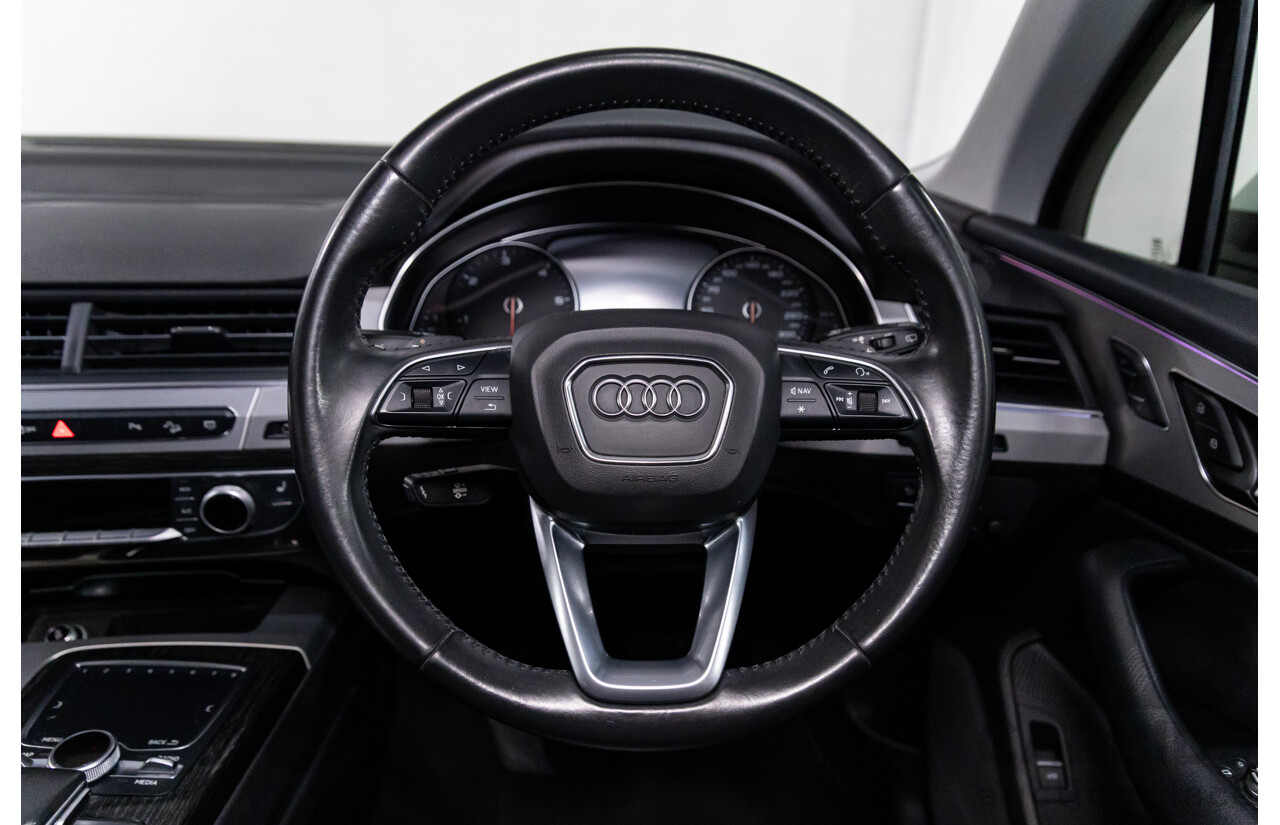 08/2018 Audi Q7 3.0 TDI Quattro (160kW AWD) 4M MY18 4d Wagon Carrara White Turbo Diesel V6 3.0L - 7 Seater