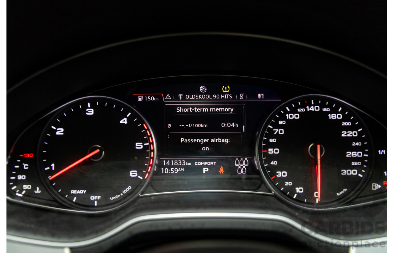 08/2018 Audi Q7 3.0 TDI Quattro (160kW AWD) 4M MY18 4d Wagon Carrara White Turbo Diesel V6 3.0L - 7 Seater