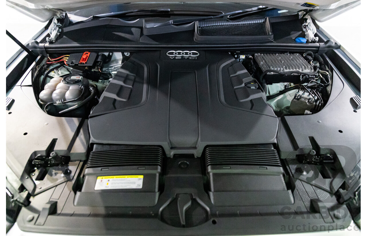 08/2018 Audi Q7 3.0 TDI Quattro (160kW AWD) 4M MY18 4d Wagon Carrara White Turbo Diesel V6 3.0L - 7 Seater