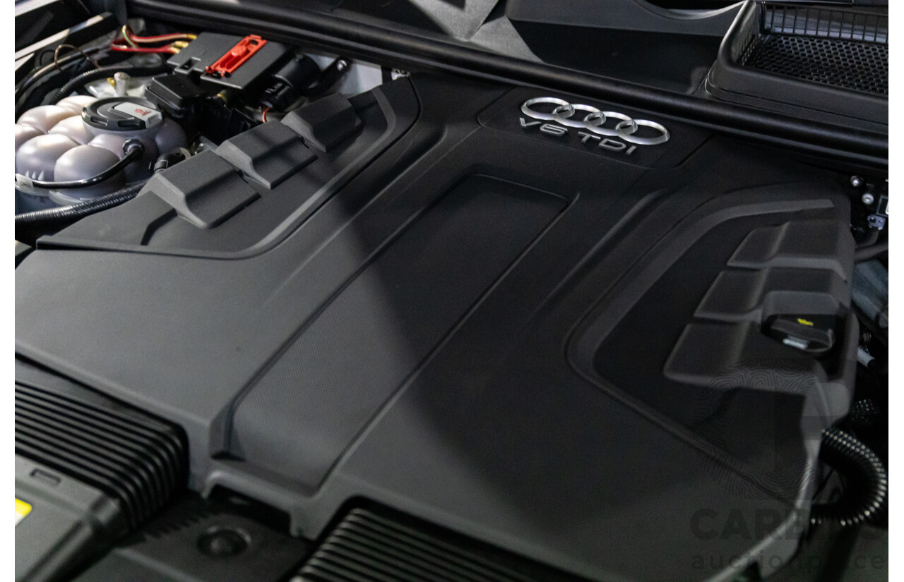 08/2018 Audi Q7 3.0 TDI Quattro (160kW AWD) 4M MY18 4d Wagon Carrara White Turbo Diesel V6 3.0L - 7 Seater