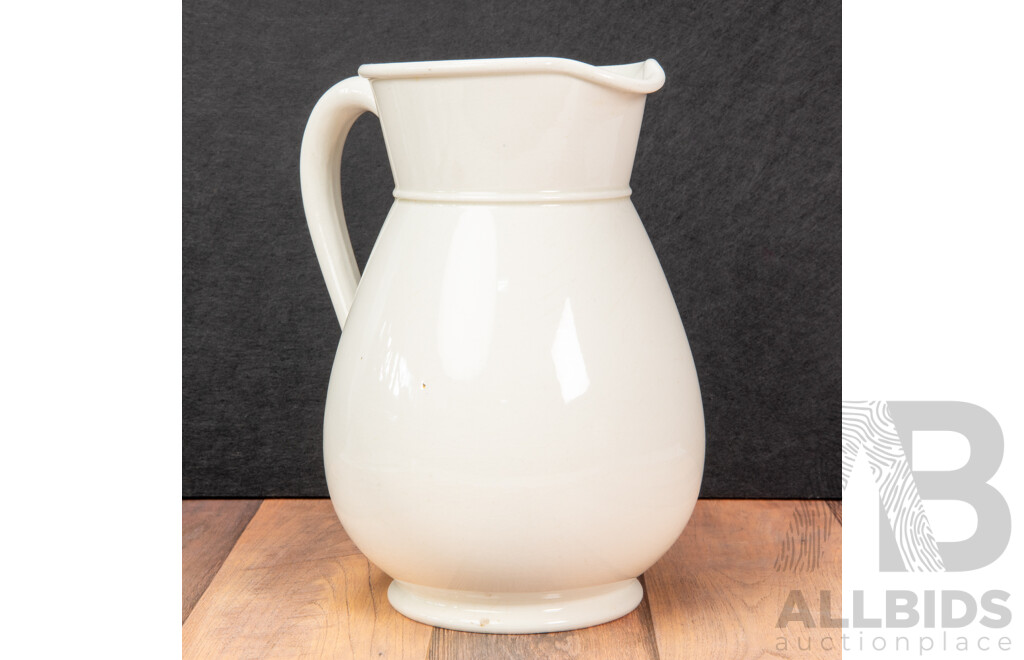 White Ironstone Pitcher