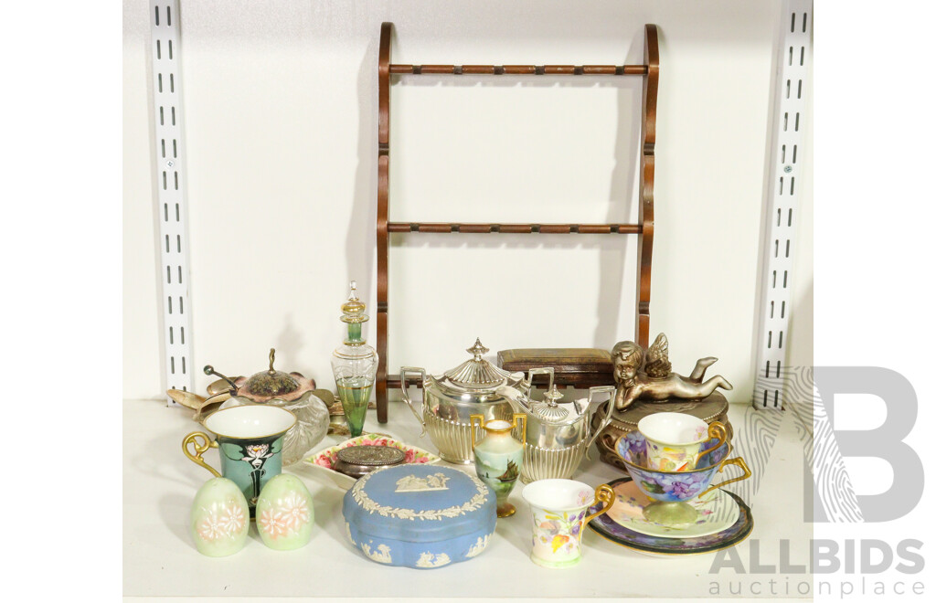 Assorted Collection of Sundry Items Including Jasperware, Silver Plated Tableware, & More