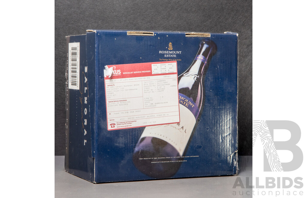 Half Dozen Rosemount Estate Balmoral Syrah in Presentation Box (6)