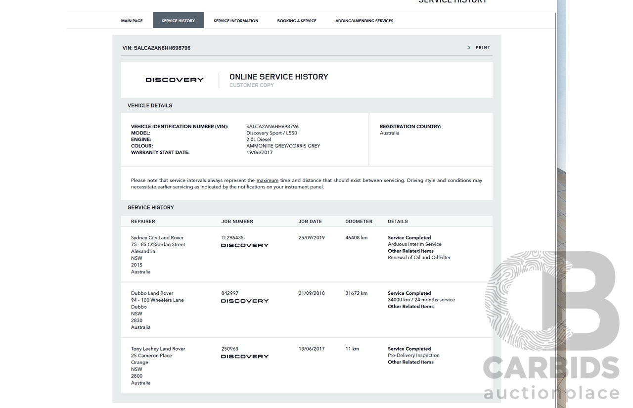 05/2017 Land Rover Discovery Sport TD4 150 HSE (AWD) LC MY17 4D Wagon Corris Grey Metallic Turbo Diesel 2.0L - 7 Seat