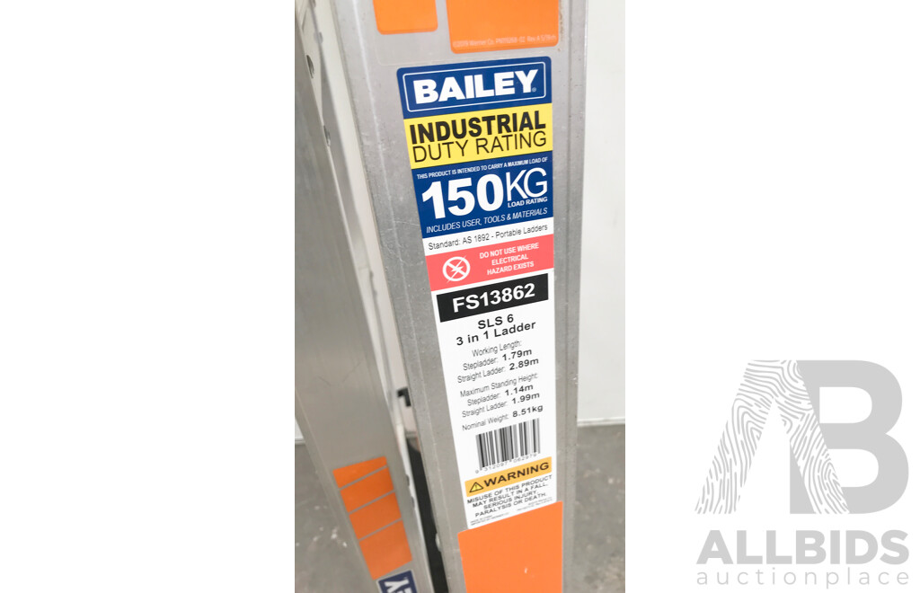 Bailey (FS13862) 3 in 1 Step Ladder