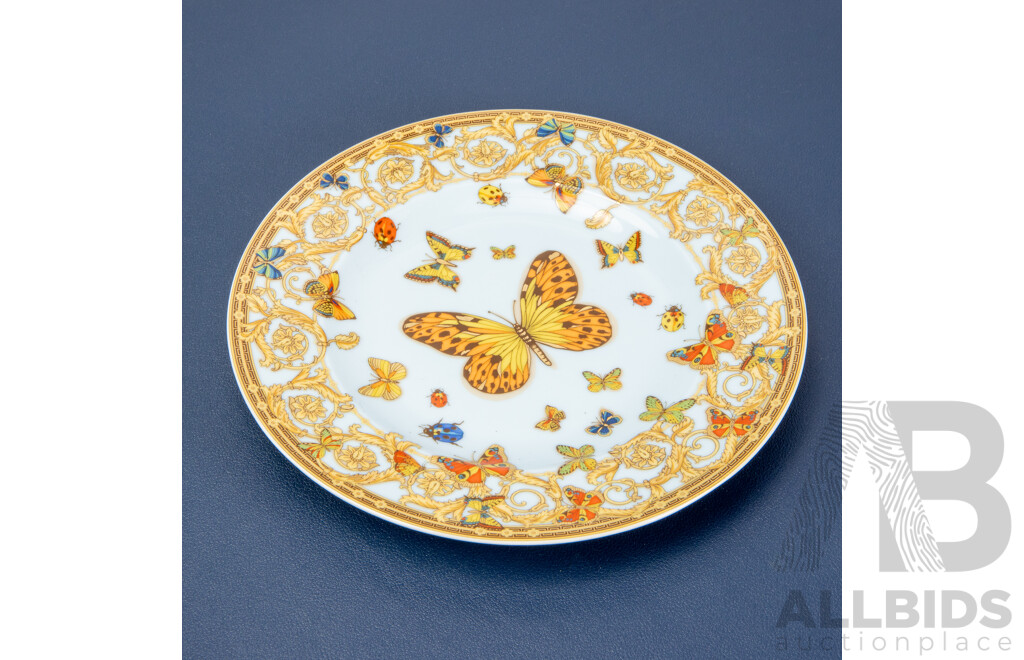 Versace Butterfly Themed Cabinet Plate by Rosenthal in Original Box