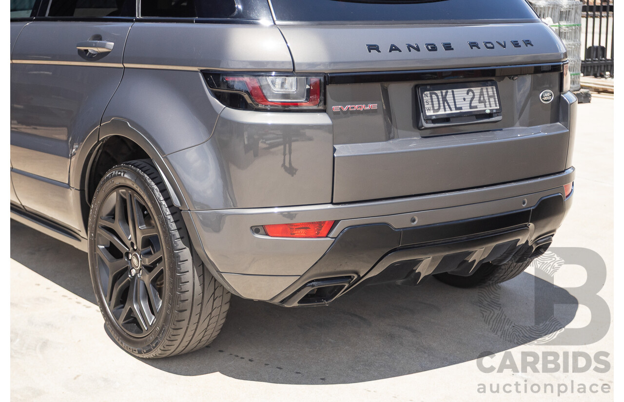 8/2016 Range Rover Evoque TD4 180 HSE Dynamic (AWD) LV MY17 5D Wagon Waitomo Grey Turbo Diesel 2.0L