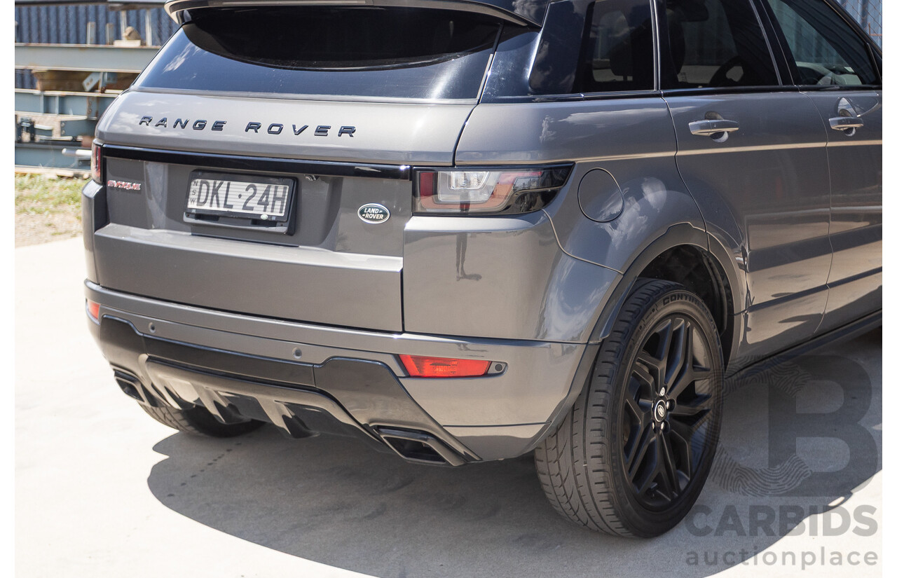 8/2016 Range Rover Evoque TD4 180 HSE Dynamic (AWD) LV MY17 5D Wagon Waitomo Grey Turbo Diesel 2.0L