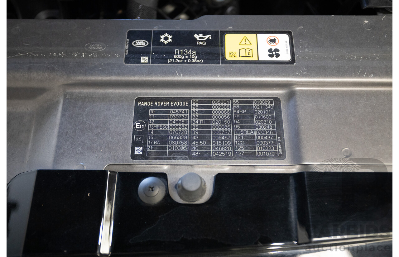 8/2016 Range Rover Evoque TD4 180 HSE Dynamic (AWD) LV MY17 5D Wagon Waitomo Grey Turbo Diesel 2.0L