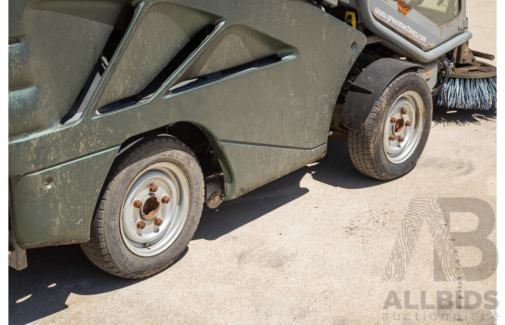 Circa 2009 Green Machine 636HS Air Sweeper (Enclosed A/C Cab)