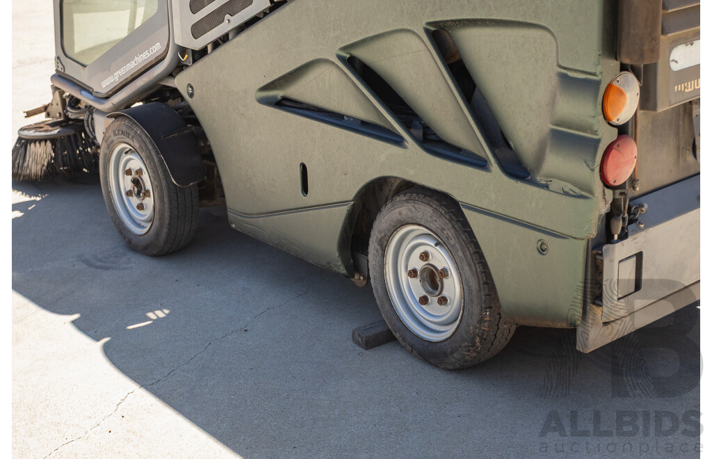 Circa 2009 Green Machine 636HS Air Sweeper (Enclosed A/C Cab)